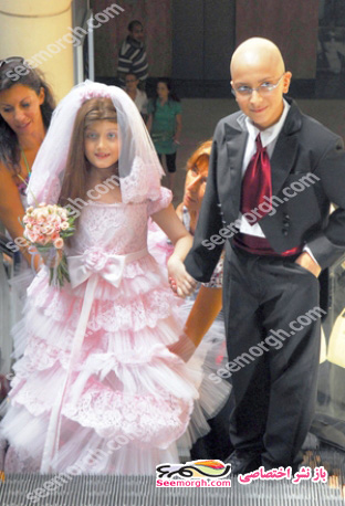 مراسم غم انگیز ازدواج دختر 8 ساله و مبتلا به سرطان