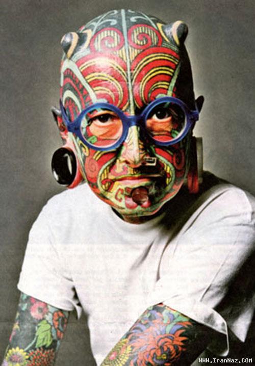 عکس های باور نکردنی از تغییر چهره مردم با هنر تاتو‎ ، www.irannaz.com